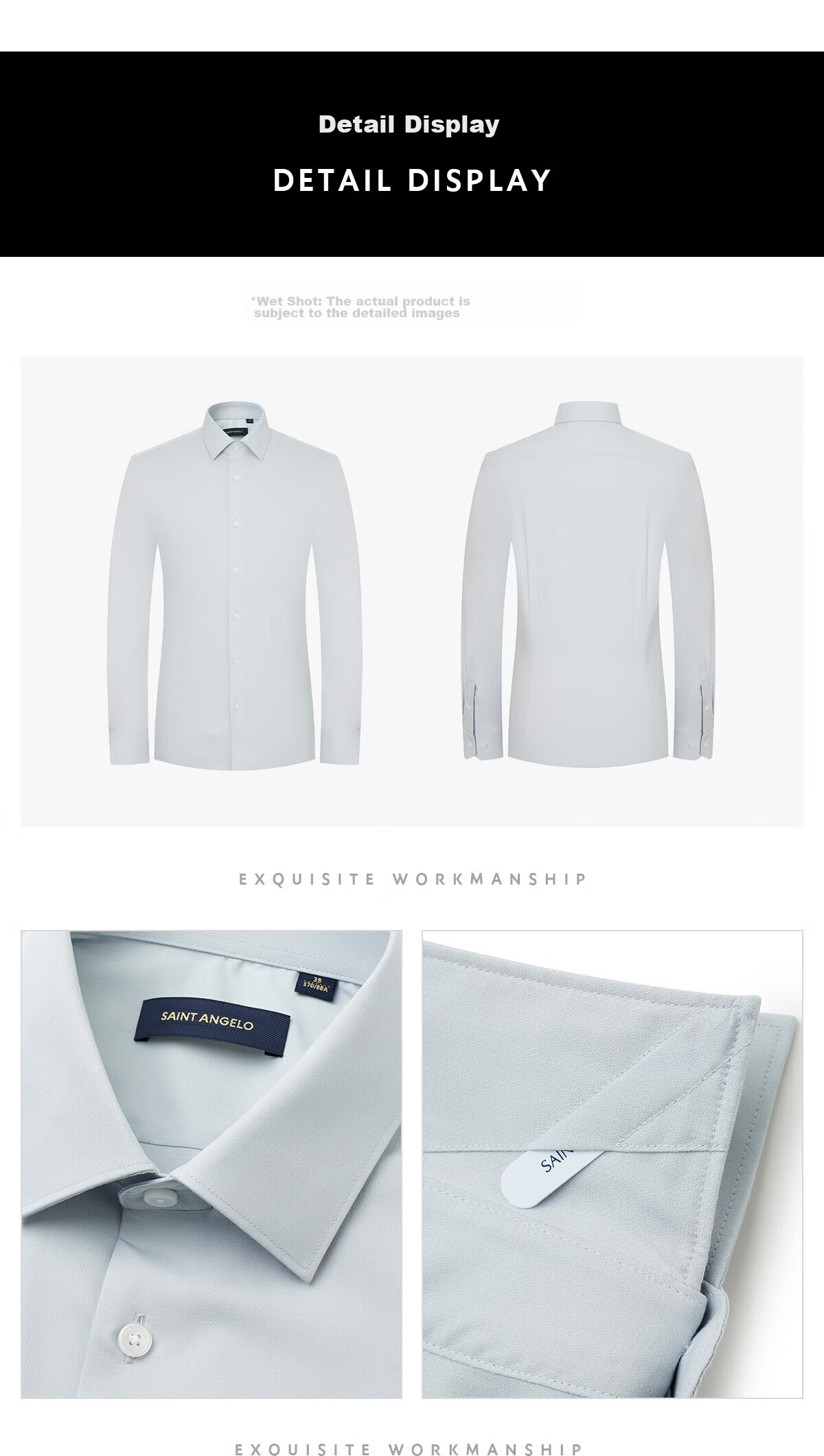 Baoxiniao Men's Cooling Long Sleeve Shirt Business Formal Wear KEBCA1103HU111 18